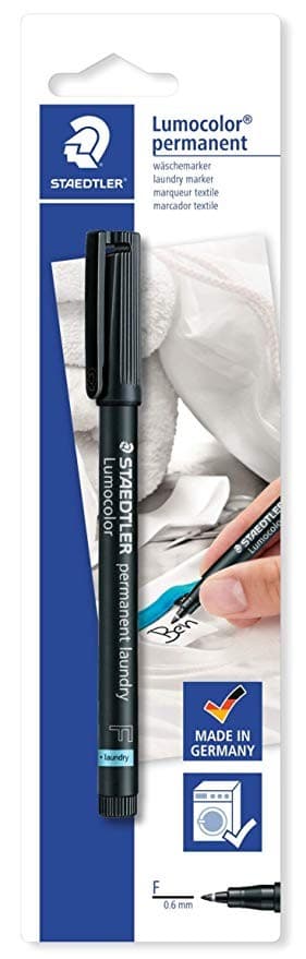 Stofmarkør sort Lumocolor Staedtler F