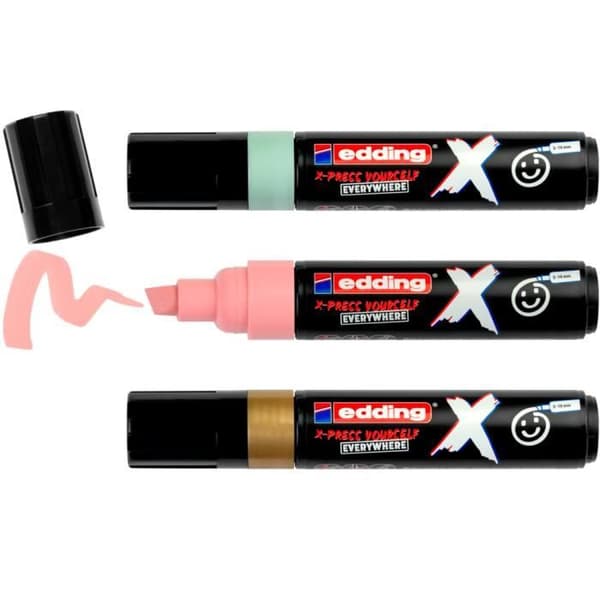 Marker - EDDING - 6900 X - Set of 3 - Fine tip - Bright colors - Permanent
