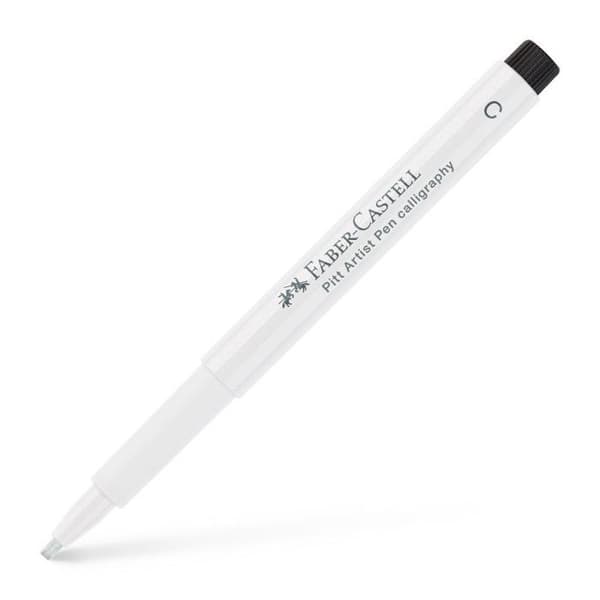 Feutre Calligraphie - Faber-Castell - Pitt Artist Pen - Vit - 2,5 mm - Oföränderlig
