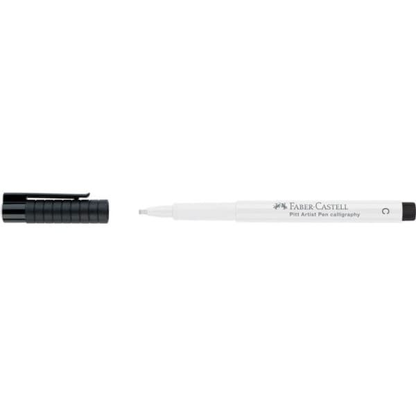 Feutre Calligraphie - Faber-Castell - Pitt Artist Pen - Vit - 2,5 mm - Oföränderlig
