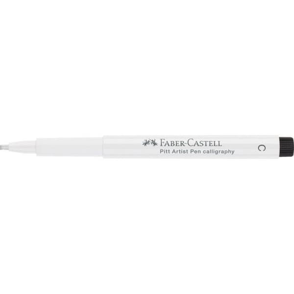 Feutre Calligraphie - Faber-Castell - Pitt Artist Pen - Vit - 2,5 mm - Oföränderlig