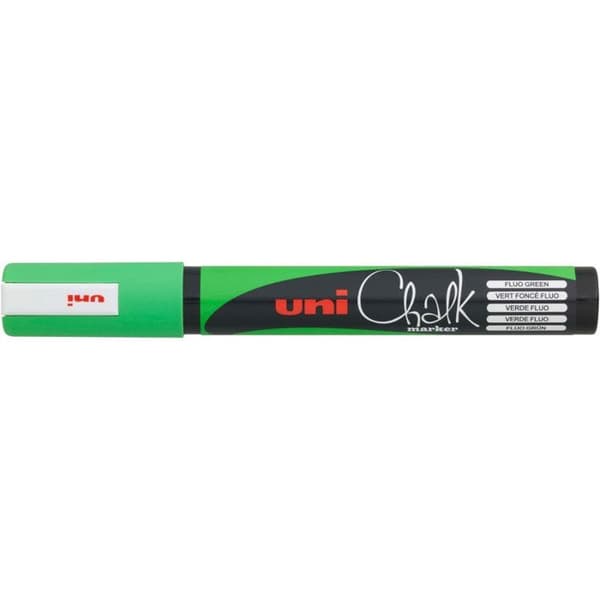 Universell flytande krita markerare Uni-Ball Chalk med medelspets 1,8 till 2,5 mm - paket med 4 assorterade klassiska färger - assorterade