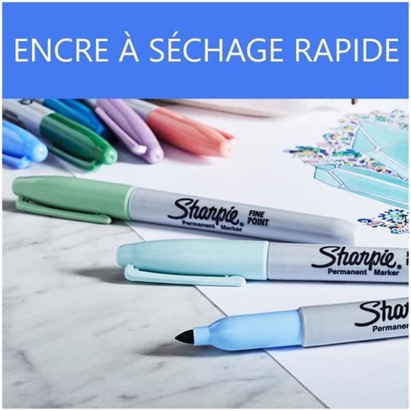 Sharpie 12 Mystic Gem Special Edition permanenta markörer, olika färger, fin spets