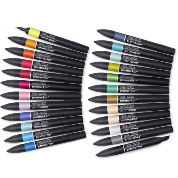 WINSOR & NEWTON Promarker Arts and Illustration Wallet - 24 st