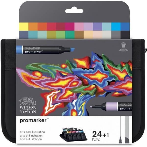 WINSOR & NEWTON Promarker Arts and Illustration Wallet - 24 st
