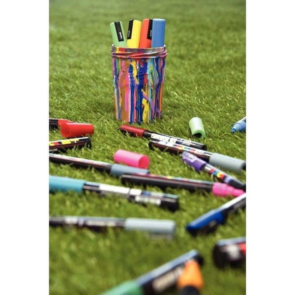 Set med 4 PC5M Markers Medium konisk spets Assorted Fluo