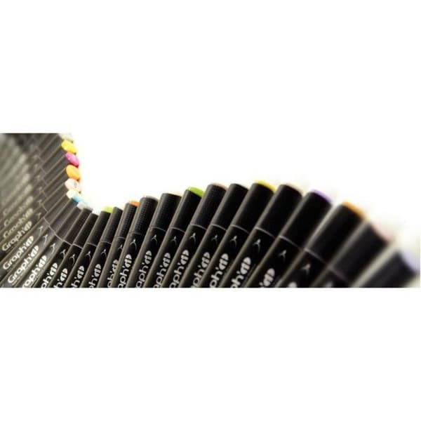 Set med 12 alkoholmarkörer Graph'it Manga-färger