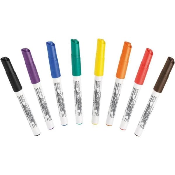 Whiteboard-markörer - BIC - Velleda 1741 - Konisk spets - 8 olika färger - Dry Erase