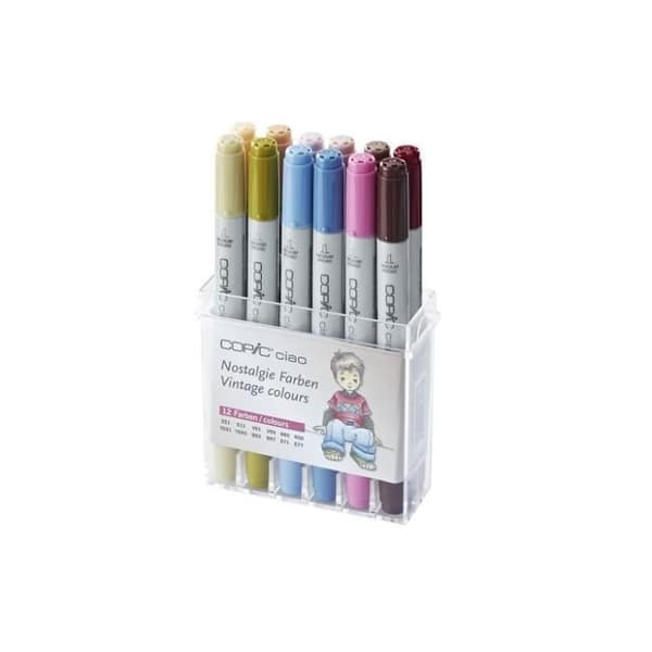 COPIC Ciao Vintage Colors markörer - set med 12 st