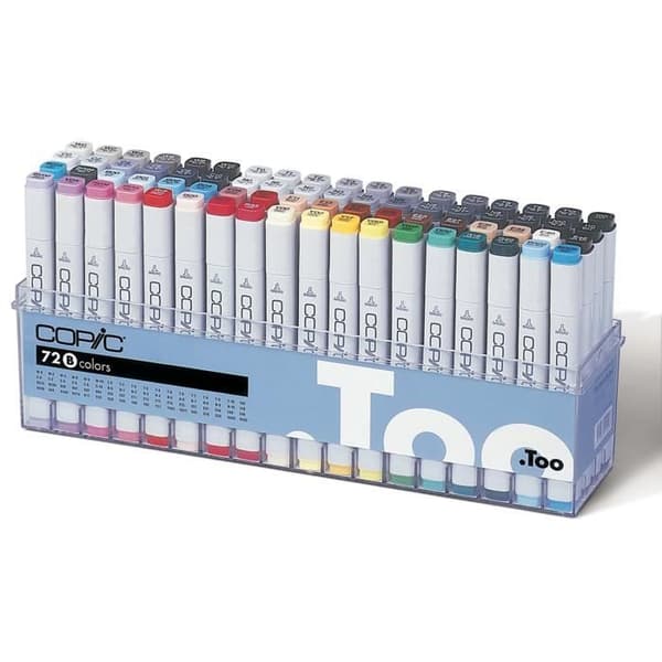 Set med 72 Manga Markers Copic Marker Set B - Copic Multicolor - Assorted