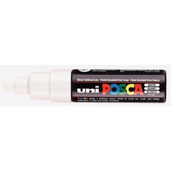 POSCA Stor Mejselspets Markör Vit