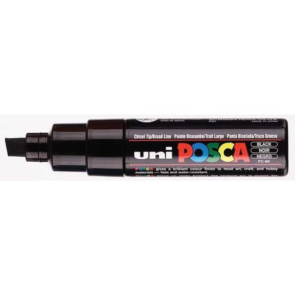 POSCA stor stämjärnpenna svart