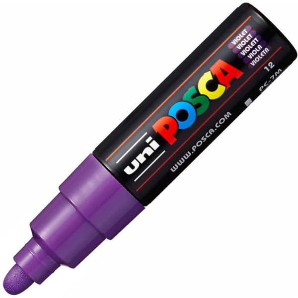 POSCA PC7M VT Lila Marker - Konisk spets - Stor - Opak