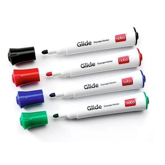 NOBO GLIDE whiteboard för torr radering (1902096) - NOBO varumärke - Flerfärgad - Opak opacitet