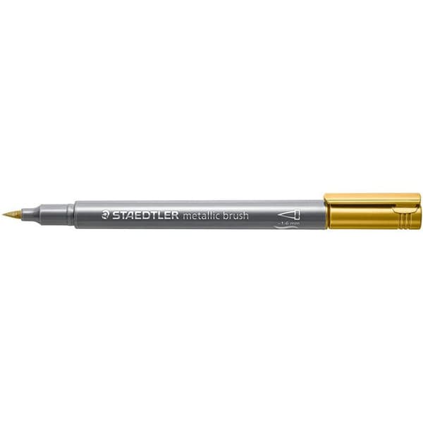 Etui med 10 Staedtler metalliska borstspetsmarkörer