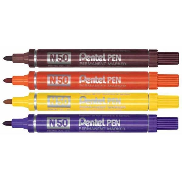 N50 Permanent Marker, Brun, Kulspets, 2 mm