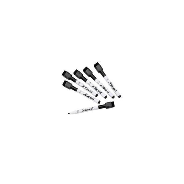 Marker Tafel - Rexel - Set av 6 - Svart - Utbrytbart - Magnetisk