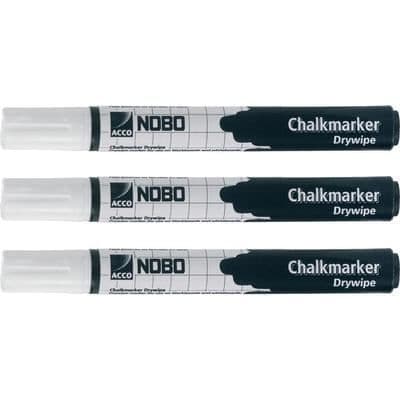 Kritväst för krita - Nobo - Raderbar - Opaque - Vit - 1 styck
