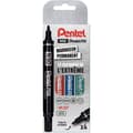 Miniatyrbild 1 av 2: Permanenta markörer - Pentel - N50 - Förpackning med 4 - Konisk spets - Svart/Blå/Röd/Grön