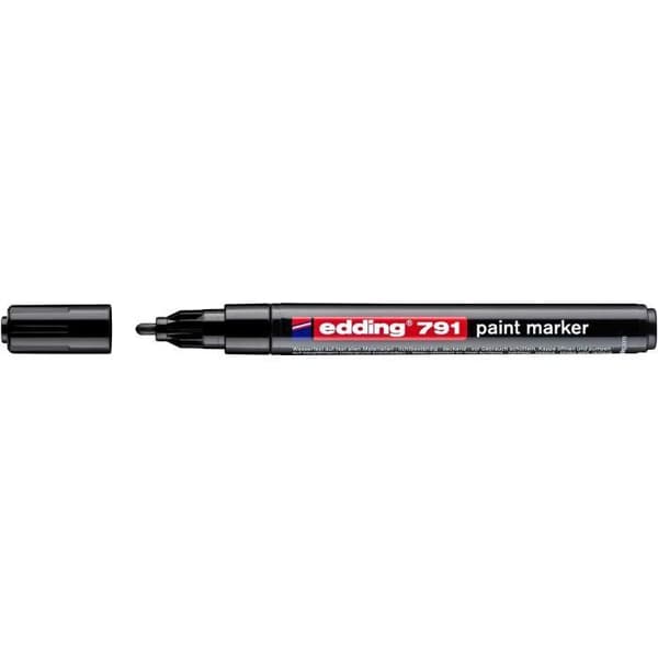 Målarkräm - EDDING - 791 - Svart - Fint spets 1-2 mm - Oföränderlig