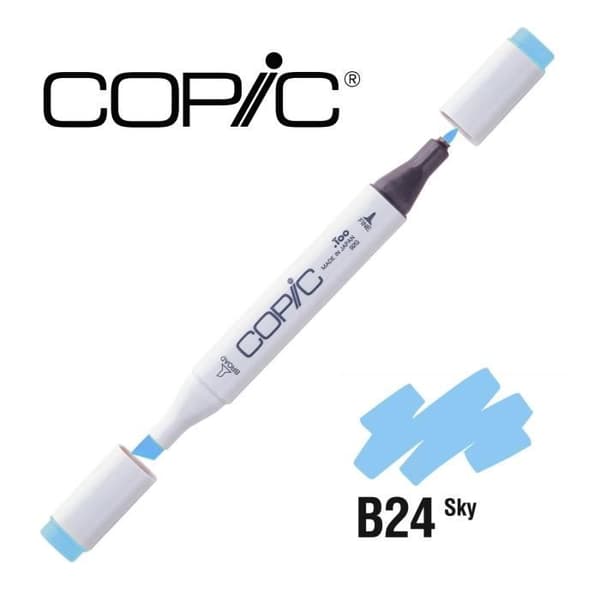 Markör - COPIC - B24 Himmelsblå - Outplånlig - Fin spets - Opak
