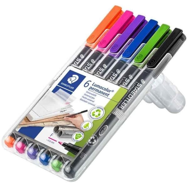 Permanent markör - STAEDTLER - 318F Lumocolor - Kulspets - Outplånlig - Fin
