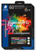 Miniatyrbild 1 av 4: Staedtler - 371 C60 - pigmentkonst - Pensel 371 - Kartongetui 60 pennor - Penselspets - Blandade färger -