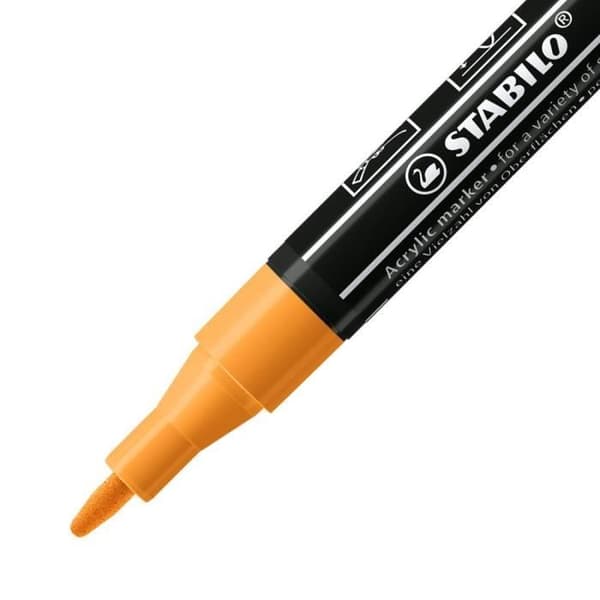 Markör - STABILO - FREE - Fin spets - Orange - Ogenomskinlig