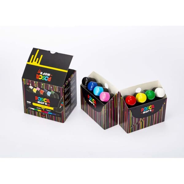 8 markörer - POSCA - MOP'R - PCM-22 - Färgsortiment