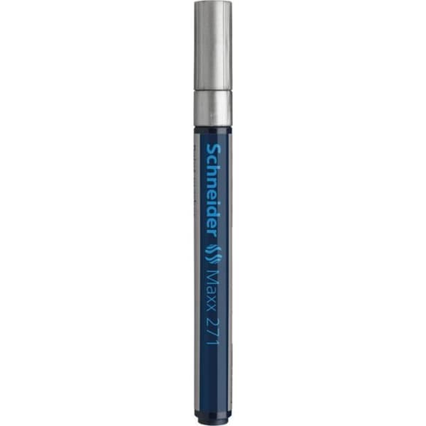 Målarpenna - SCHNEIDER - Maxx 271 - Spets konisk 1-2 mm - Färg silver - Opaque