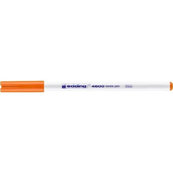 Textilpennor - edding - 4600 - Paket med 10 - Fin spets 1 mm - Färg orange