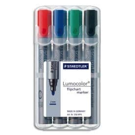 Markörer - STAEDTLER - Lumocolor - Paket med 4 blädderblocksmarkörer - kulspets - diverse färger