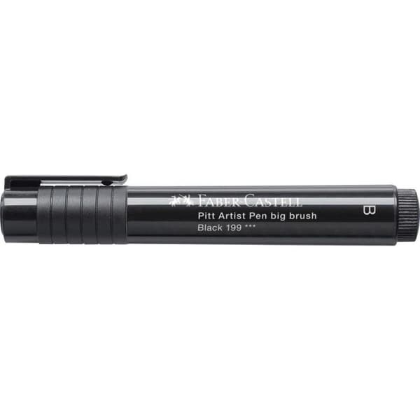 Feutre - Faber-Castell - PITT ARTIST STYLO BIG BROSSER - Svart - Medium spets - Blandat