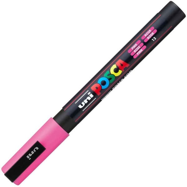 POSCA Marker - Fin konisk spets - Rosa - Opak vattenbaserad färg