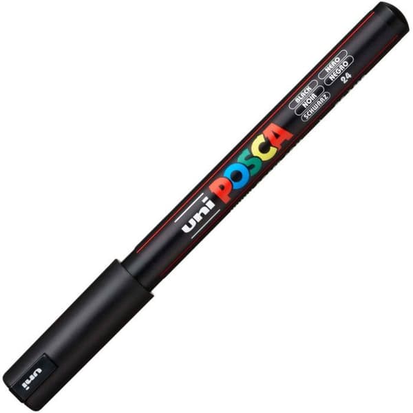 POSCA Marker Svart Kalibrerad Spets - Vattenbaserad färg - Linjebredd 1-10 mm