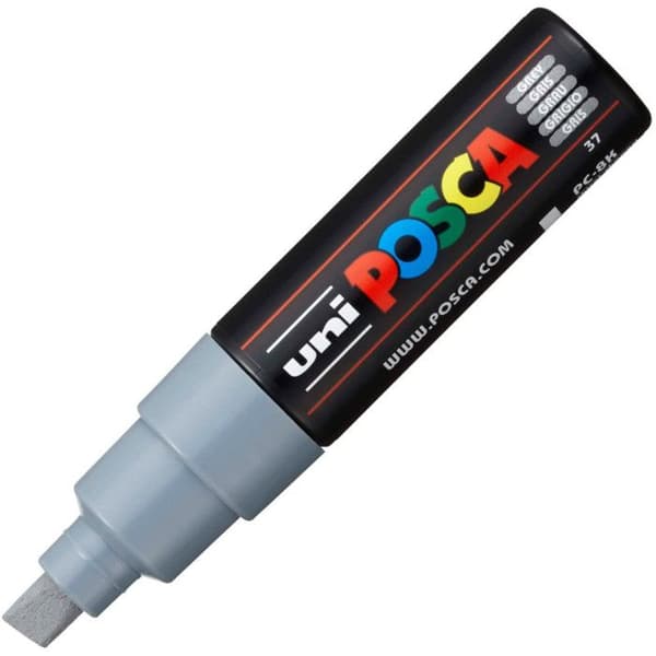 POSCA Marker Large Fased Tip Grå - Vattenbaserad måla alla ytor