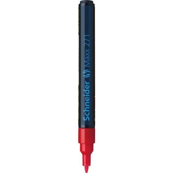 Färgmarkör - SCHNEIDER - Maxx 271 - Kulspets 1-2 mm - Röd - Opak