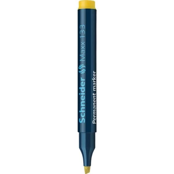 Permanent markör - SCHNEIDER - Maxx 133 - Mejselspets - 1+4 mm - Gul