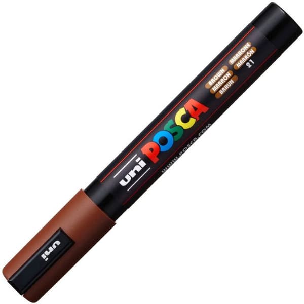 POSCA Marker Medium Conical Tip Brun - Vattenbaserad färg - Linjebredd 1,8-2,5 mm