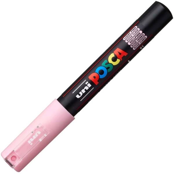 POSCA Marker Extra Fine Tip Ljusrosa - Opak - Linjebredd: 0,7 mm
