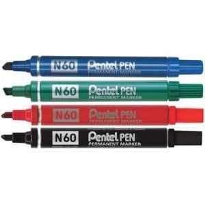 Permanent marker - Pentel - N60 - Svart - Färgbredd 1,5-5,5 mm