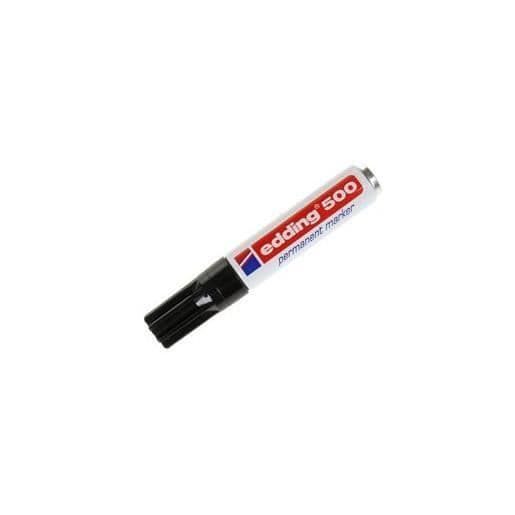 Permanent marker - EDDING - 500 - Sned spets - Svart - Oföränderlig
