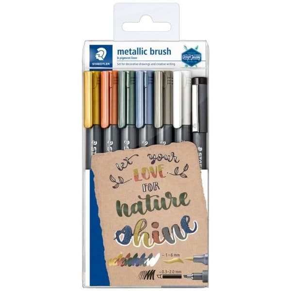 Dekorationsmarkör - STAEDTLER - Deco Marker 8321 - Borstspets - Flerfärgad - Opak