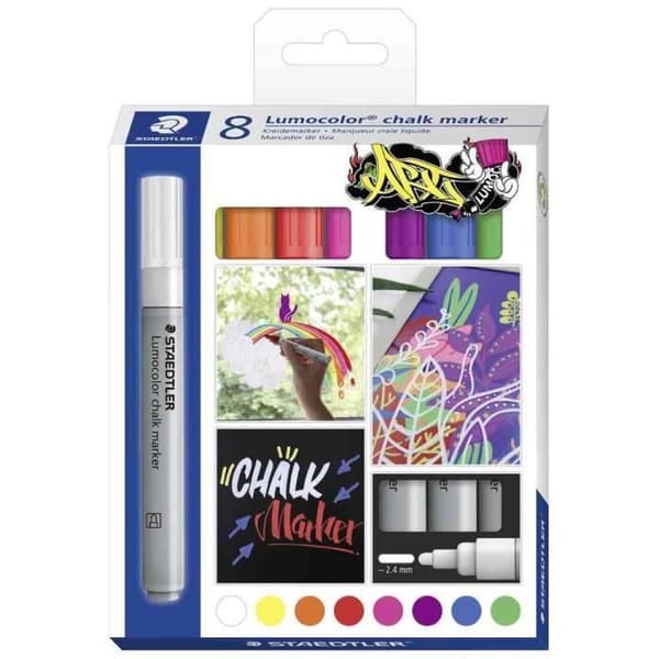 Kritmarkör - STAEDTLER - Lumocolor - Kulspets - Opak - Raderbar