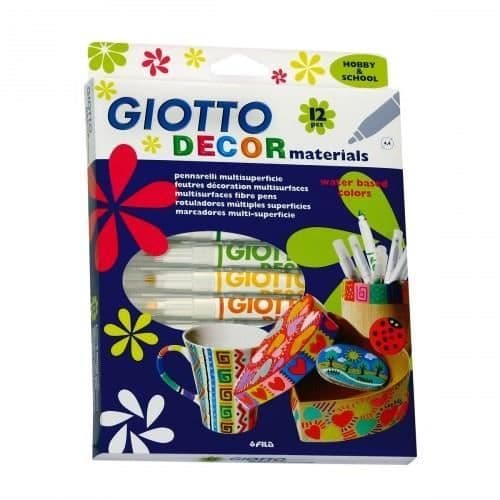 Målarpennor - GIOTTO - Dekor - Spetsig topp - Vattenbaserat bläck - Klara färger