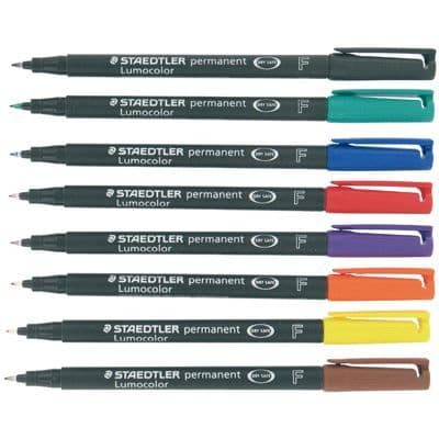 Filt - STAEDTLER - Lumocolor Permanent 0.6 - Paket med 8 - Diverse - Outplånligt - Fint