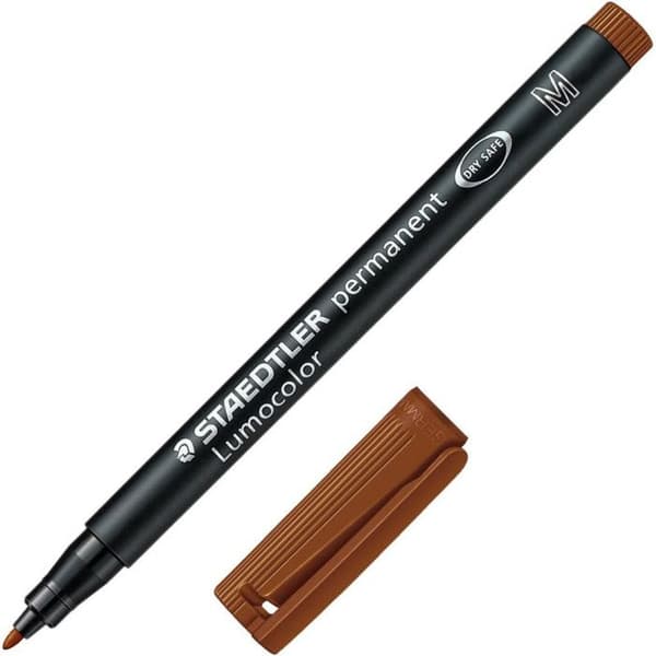 STAEDTLER Lumocolor 317 Brun permanent tusch 1 mm medium