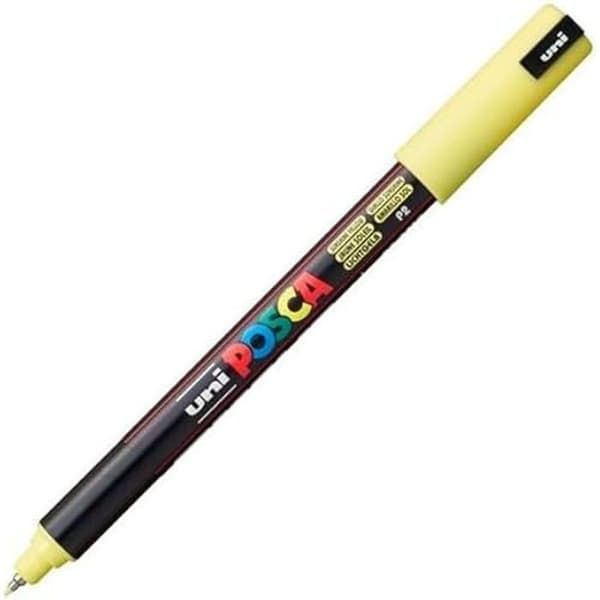Markörer - UNI-BALL - PC-1MR - Set om 6 - Gul - Fin spets - Outplånlig