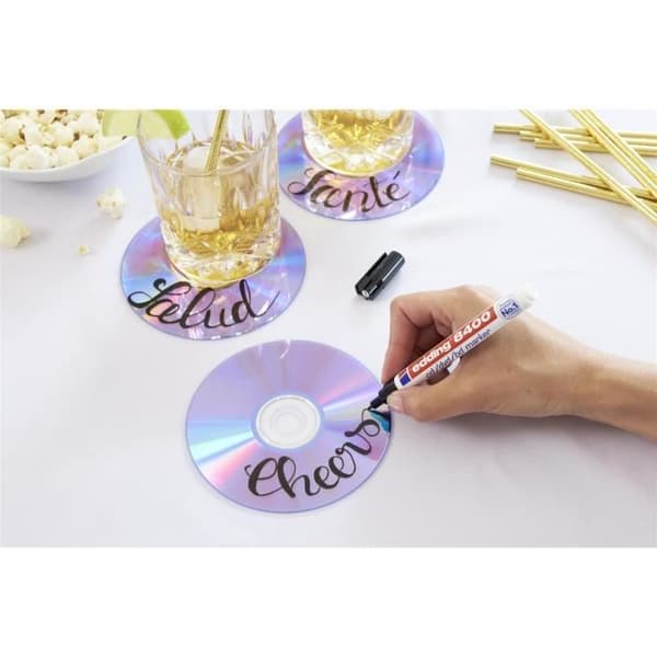 Marker - edding - 8400 - Pack av 10 - Fin spets - Permanent - Svart