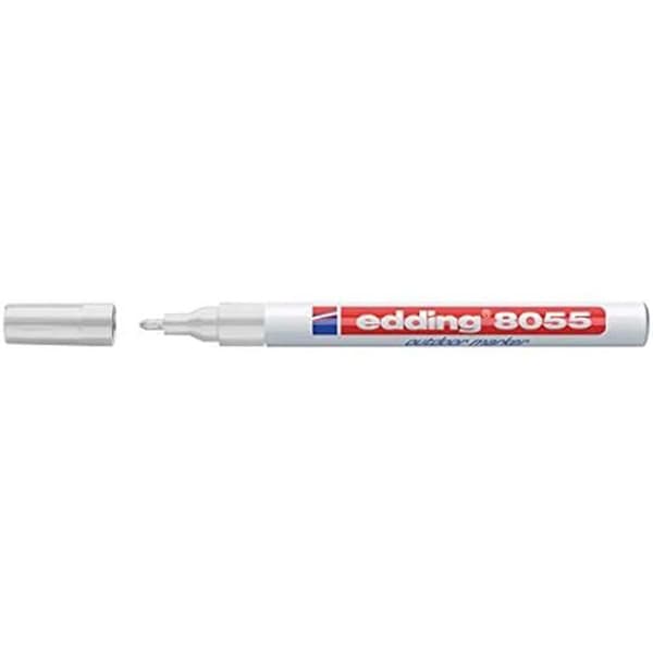 Permanent markör Edding 8055 Vit 1-2 mm - Set med 5 markörer